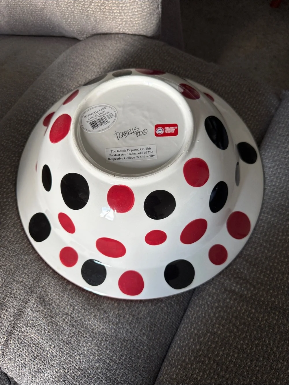 Ohio State University Decorative Red & Black Bowl